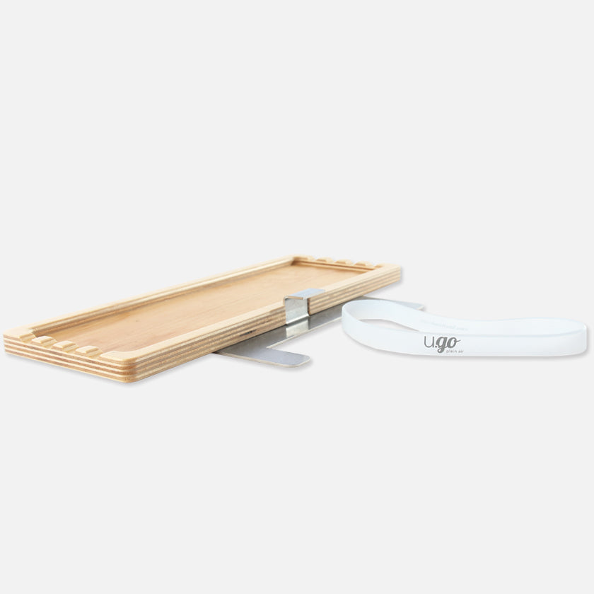 u.go Plein Air Anywhere Side Tray 4" x 11", with u.go Cinch