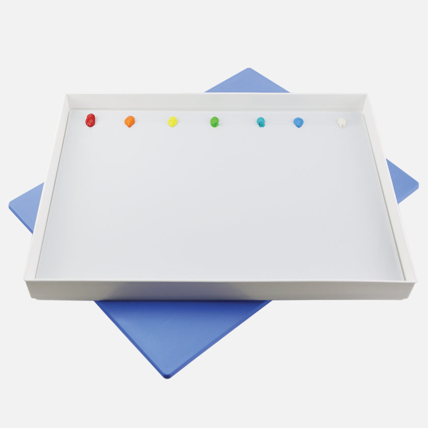 Masterson Palette Seal and Easy Lift White Plastic Peelable Artist Paint Palette 12"x16" Set