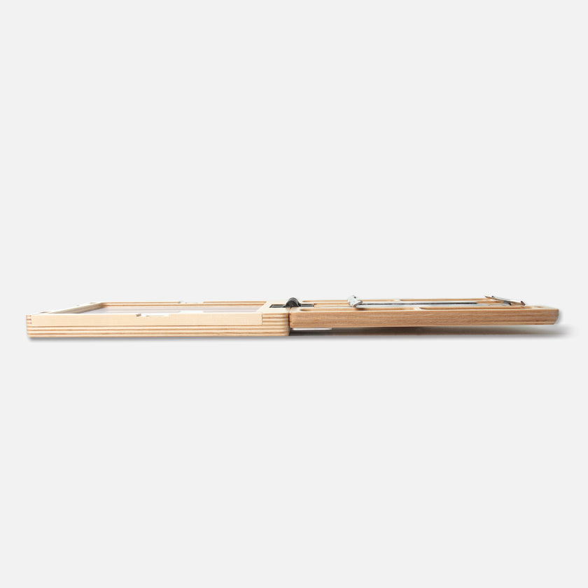 u.go Plein Air Anywhere Pochade Box, 6" x 8" model, friction hinge 180 degree flat range of motion