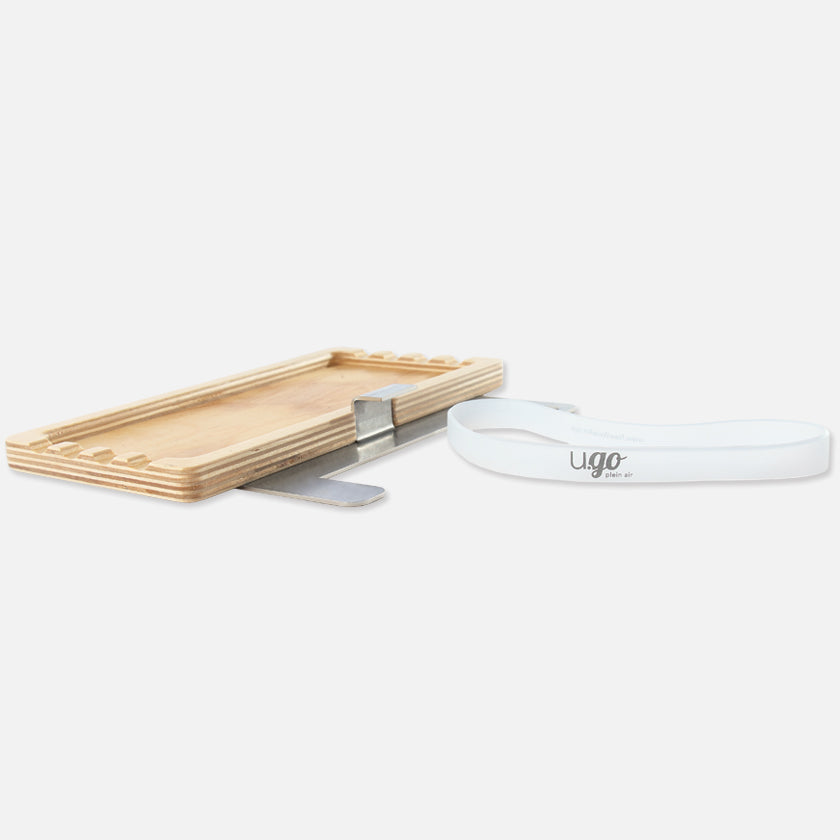 u.go Plein Air Anywhere Side Tray 4" x 8" with u.go Cinch