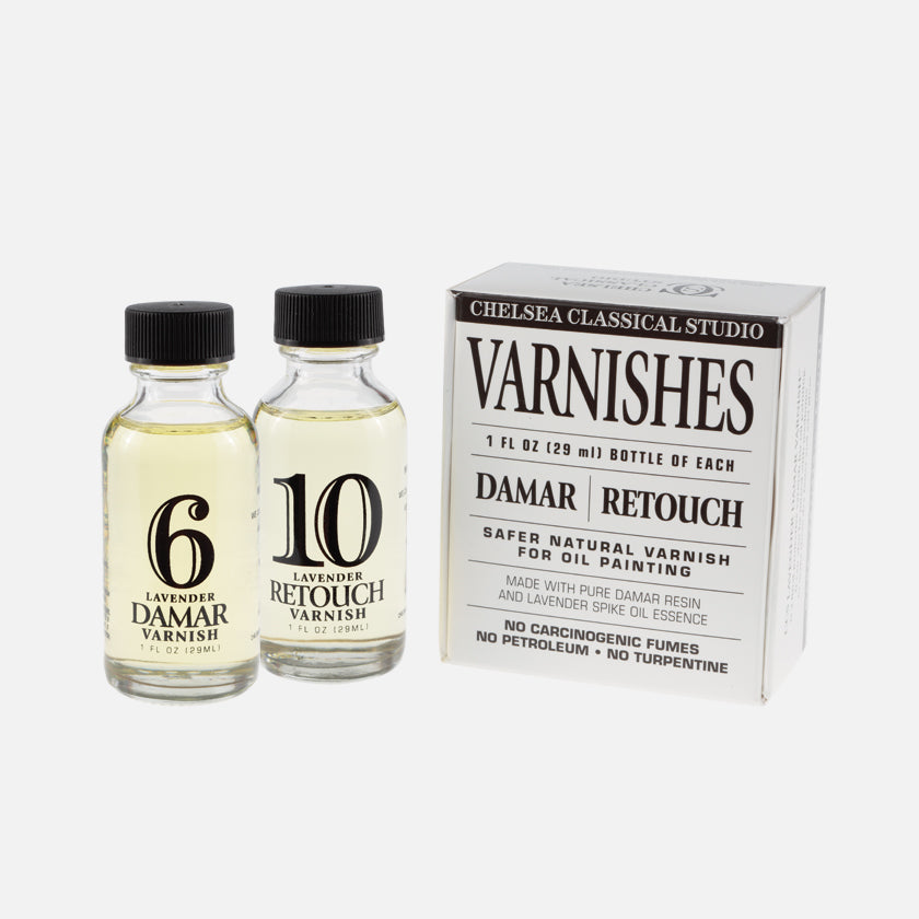 Chelsea Classical Studio Lavender Damar Varnish and Lavender Retouch Varnish Kit